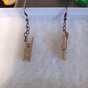 Mini clothes pin Earrings